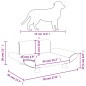 vidaXL Cama para perros de tela gris taupe 70x45x28 cm