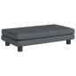 vidaXL Cama de perros con extensión terciopelo gris oscuro 100x50x30cm