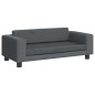 vidaXL Cama de perros con extensión terciopelo gris oscuro 100x50x30cm