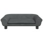 vidaXL Cama para perros de terciopelo gris oscuro 70x48x22 cm vidaXL Cama para perros de terciopelo gris oscuro 70x48x22 cm