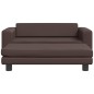 vidaXL Cama de perros con extensión cuero sintético marrón 100x50x30cm