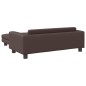 vidaXL Cama de perros con extensión cuero sintético marrón 100x50x30cm