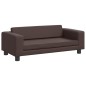 vidaXL Cama de perros con extensión cuero sintético marrón 100x50x30cm