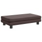 vidaXL Cama de perros con extensión cuero sintético marrón 100x50x30cm
