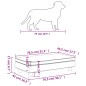 vidaXL Cama de perros con extensión cuero sintético marrón 100x50x30cm