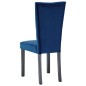 vidaXL Sillas de comedor 2 unidades terciopelo azul oscuro vidaXL Sillas de comedor 2 unidades terciopelo azul oscuro