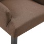 vidaXL Silla de comedor con reposabrazos de tela marrón vidaXL Silla de comedor con reposabrazos de tela marrón