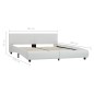 vidaXL Estructura de cama de cuero sintético blanco 160x200 cm