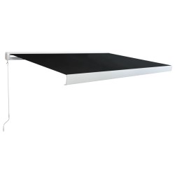 vidaXL Toldo de carrete manual 350 cm gris antracita
