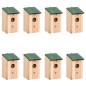 vidaXL Casa para pájaros 8 unidades madera 12x12x22 cm vidaXL Casa para pájaros 8 unidades madera 12x12x22 cm