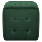 vidaXL Puf 2 unidades terciopelo verde 30x30x30 cm vidaXL Puf 2 unidades terciopelo verde 30x30x30 cm