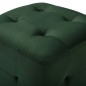 vidaXL Puf 2 unidades terciopelo verde 30x30x30 cm vidaXL Puf 2 unidades terciopelo verde 30x30x30 cm
