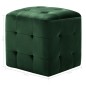 vidaXL Puf 2 unidades terciopelo verde 30x30x30 cm vidaXL Puf 2 unidades terciopelo verde 30x30x30 cm