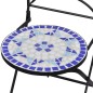 vidaXL Mesa y sillas de bistró 3 piezas mosaico cerámica azul y blanco vidaXL Mesa y sillas de bistró 3 piezas mosaico cerámica azul y blanco