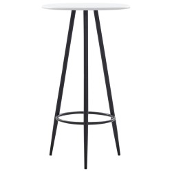 vidaXL Juego de mesa alta y taburetes 3 piezas plástico negro