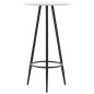 vidaXL Juego de mesa alta y taburetes 3 piezas plástico negro vidaXL Juego de mesa alta y taburetes 3 piezas plástico negro