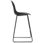 vidaXL Juego de mesa alta y taburetes 5 piezas plástico negro