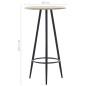 vidaXL Juego de mesa alta y taburetes 5 piezas plástico negro