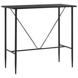 vidaXL Juego de mesa alta y taburetes 5 piezas plástico negro