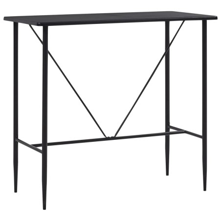 vidaXL Juego de mesa alta y taburetes 5 piezas plástico negro