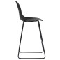vidaXL Juego de mesa alta y taburetes 5 piezas plástico negro vidaXL Juego de mesa alta y taburetes 5 piezas plástico negro