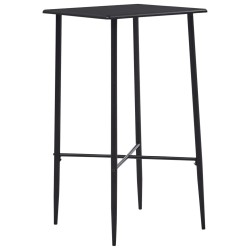 vidaXL Juego de mesa alta y taburetes 3 piezas plástico negro