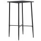 vidaXL Juego de mesa alta y taburetes 3 piezas plástico negro