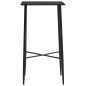 vidaXL Juego de mesa alta y taburetes 3 piezas plástico negro