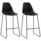 vidaXL Juego de mesa alta y taburetes 3 piezas plástico negro