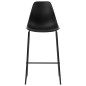vidaXL Juego de mesa alta y taburetes 3 piezas plástico negro