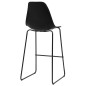vidaXL Juego de mesa alta y taburetes 3 piezas plástico negro