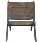 vidaXL Silla de ratán kubu natural y madera maciza de caoba gris vidaXL Silla de ratán kubu natural y madera maciza de caoba gris