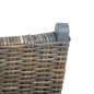 vidaXL Silla de ratán kubu natural y madera maciza de caoba gris vidaXL Silla de ratán kubu natural y madera maciza de caoba gris