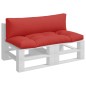 vidaXL Cojines para palets 2 unidades tela rojo vidaXL Cojines para palets 2 unidades tela rojo