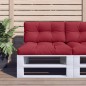 vidaXL Cojín para sofá de palets de tela rojo tinto 80x40x12 cm vidaXL Cojín para sofá de palets de tela rojo tinto 80x40x12 cm