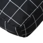 vidaXL Cojines para sofá de palets 2 piezas tela a cuadros negro vidaXL Cojines para sofá de palets 2 piezas tela a cuadros negro