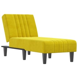 vidaXL Sofá diván de terciopelo amarillo