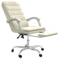 vidaXL Silla de oficina reclinable cuero sintético crema vidaXL Silla de oficina reclinable cuero sintético crema