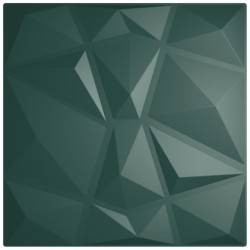 vidaXL Paneles de pared 48 uds XPS diamante verde 50x50 cm 12 m²