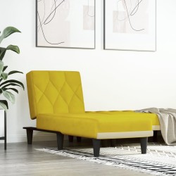 vidaXL Sofá diván de terciopelo amarillo