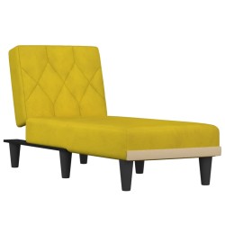 vidaXL Sofá diván de terciopelo amarillo