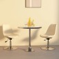 vidaXL Sillas de comedor giratorias 2 unidades tela color crema vidaXL Sillas de comedor giratorias 2 unidades tela color crema