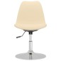 vidaXL Sillas de comedor giratorias 2 unidades tela color crema vidaXL Sillas de comedor giratorias 2 unidades tela color crema