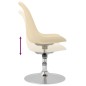 vidaXL Sillas de comedor giratorias 2 unidades tela color crema vidaXL Sillas de comedor giratorias 2 unidades tela color crema