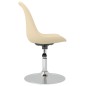 vidaXL Sillas de comedor giratorias 2 unidades tela color crema vidaXL Sillas de comedor giratorias 2 unidades tela color crema