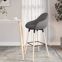 vidaXL Taburete de cocina tela gris oscuro