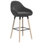 vidaXL Taburete de cocina tela gris oscuro vidaXL Taburete de cocina tela gris oscuro