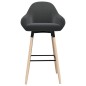 vidaXL Taburete de cocina tela gris oscuro vidaXL Taburete de cocina tela gris oscuro