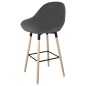 vidaXL Taburete de cocina tela gris oscuro vidaXL Taburete de cocina tela gris oscuro