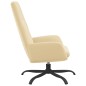 vidaXL Sillón de relax de terciopelo blanco crema vidaXL Sillón de relax de terciopelo blanco crema